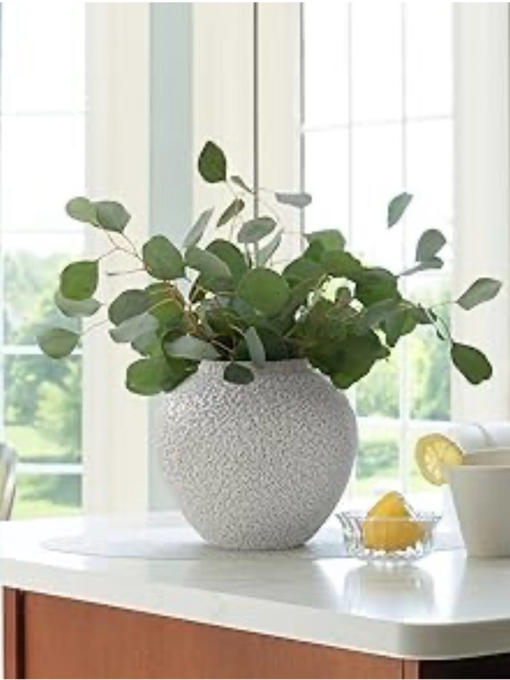 Textured White Decorative Ceramic Vase - Home Art - Picture 3 of 8